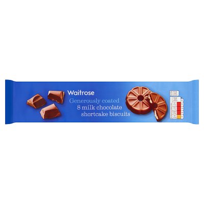 Waitrose milk chocolate shortcake biscuits 180g, UK version