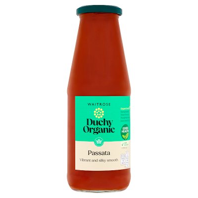 Duchy Organic passata 680g, made with organic Italian tomatoes (British brand)
