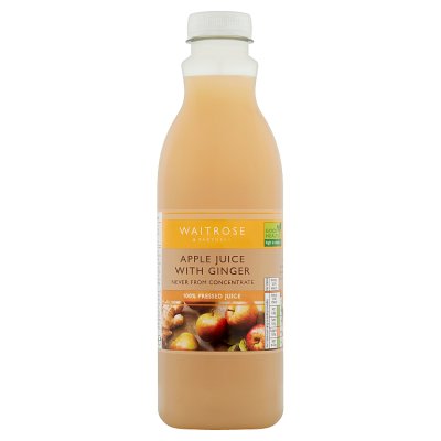 Waitrose apple juice with ginger 1 litre, UK version