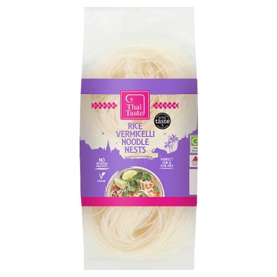 Thai Taste vermicelli rice noodle nests 200g (British brand)