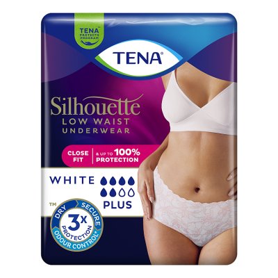 TENA Silhouette incontinence pants white medium 12 pack (British brand)