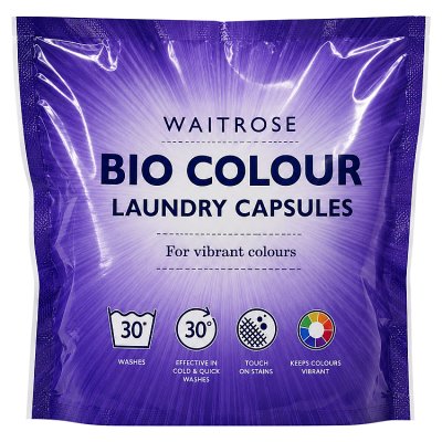 Waitrose bio colour laundry capsules 556.9g - British product