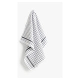 John Lewis grey check terry cotton tea towel, UK version
