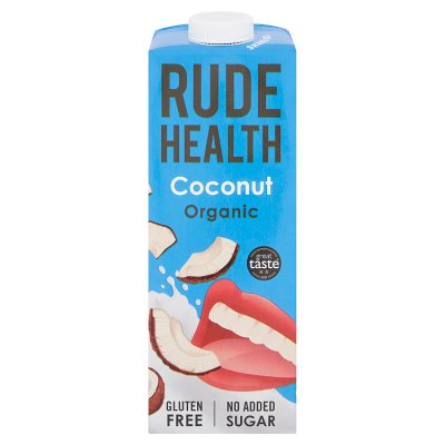 Rude Health organic unsweetened coconut drink 1 litre (British brand)
