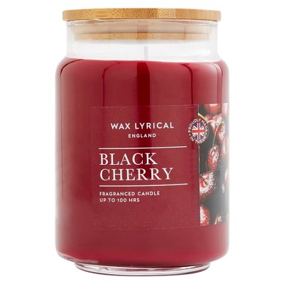 Wax Lyrical Black Cherry candle, large jar 475g (British brand)