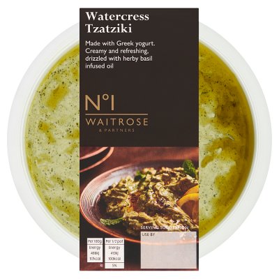 Waitrose Watercress Tzatziki dip 170g - British product