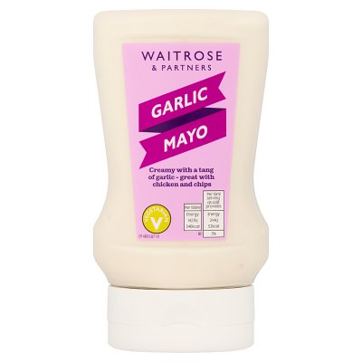 Waitrose squeezy garlic mayonnaise 280ml, UK version