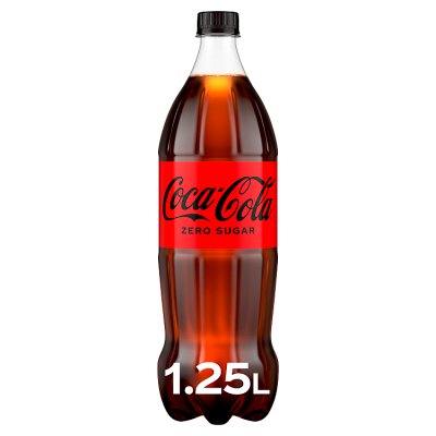 Coca-Cola Zero Sugar cola bottle 1.25L - British product