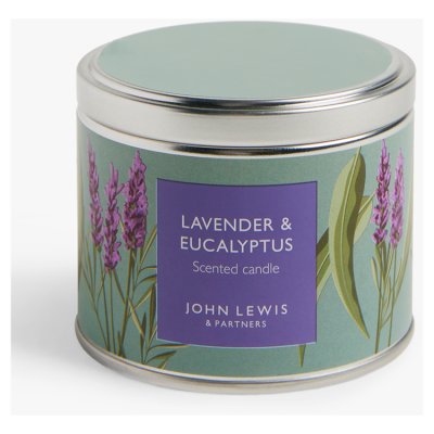 John Lewis lavender and eucalyptus scented candle tin - British product