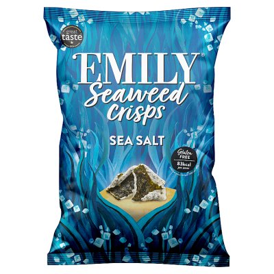 Emily seaweed crisps salted sharing bag 50g, imported from the UK
