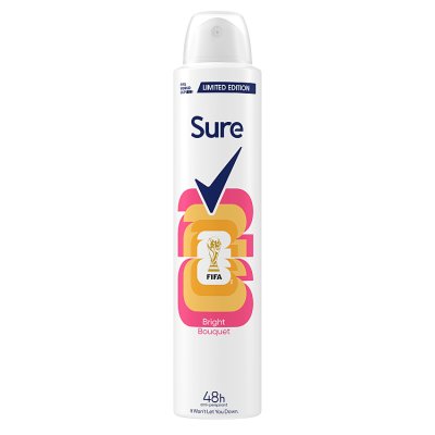 Sure anti-perspirant deodorant spray Bright Bouquet 200ml, UK version