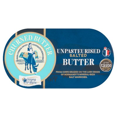 Isigny Ste Mere unpasteurised salted butter 250g (British brand)