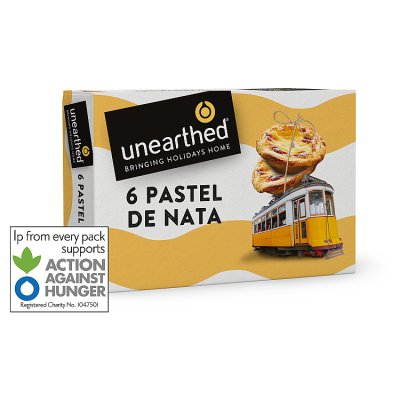 Unearthed pastel de nata custard tarts 6x60g, UK version