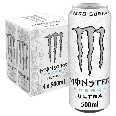 Monster Energy Drink Zero Sugar 4x500ml - British product