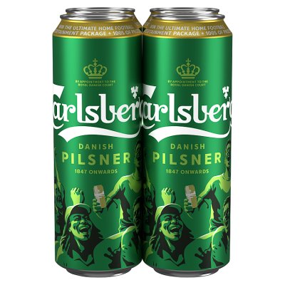 Carlsberg Pilsner beer cans 4x568ml (British brand)