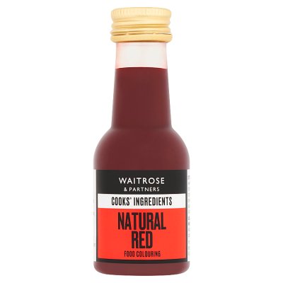 Cooks' Ingredients natural red food colouring 38ml, imported from the UK
