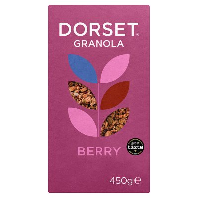 Dorset Cereals berry granola 450g, imported from the UK