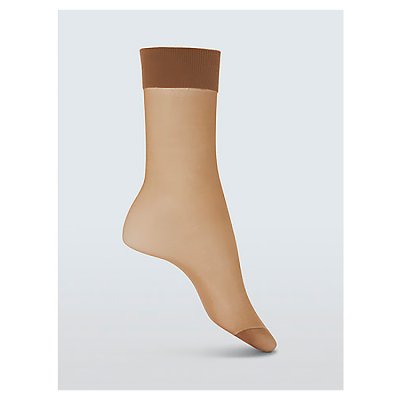 Knee high stockings 10 denier caramel one size 3 pack, UK version