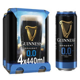 Guinness Draught 0.0 alcohol-free stout 4x440ml cans, British product