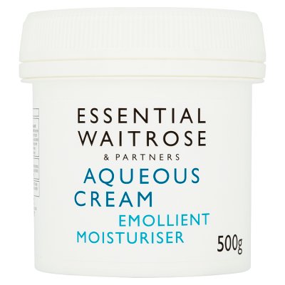 Waitrose essential aqueous cream 500g tub (British brand)