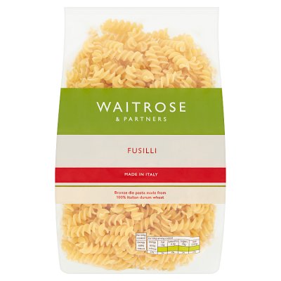 Waitrose dried fusilli pasta 500g - British product