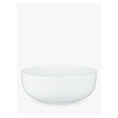John Lewis white porcelain round serving bowl 21cm (British brand)