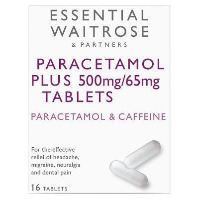 Essential Paracetamol Plus pain relief tablets 16s - British product
