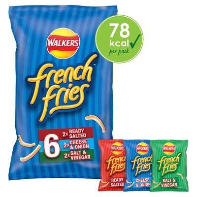 Walkers French Fries crisp multipack 6x18g, three flavours (British brand)