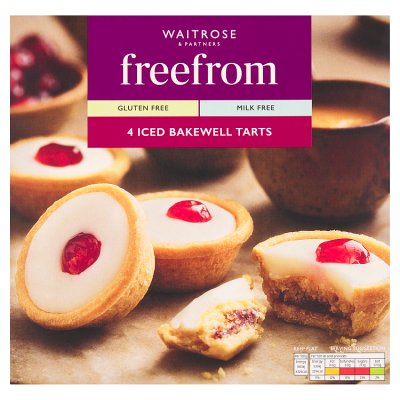 Waitrose free from gluten cherry bakewells 205g, imported from the UK