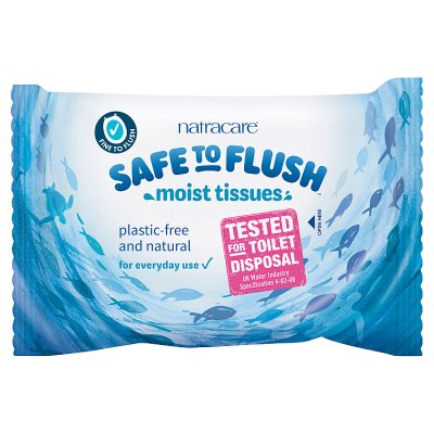 Natracare flushable moist tissues 30 sheets, UK version