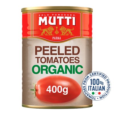 Mutti organic peeled tomatoes 400g, UK version