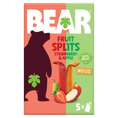 BEAR dried fruit sticks strawberry and apple 5x20g, imported from the UK