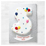 Celebration cake with 5th birthday balloon and stars (British brand)