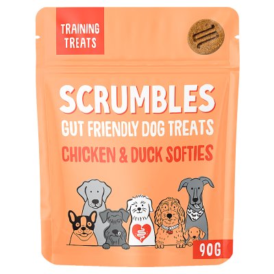 Scrumbles chicken and duck dog treats 90g (British brand)