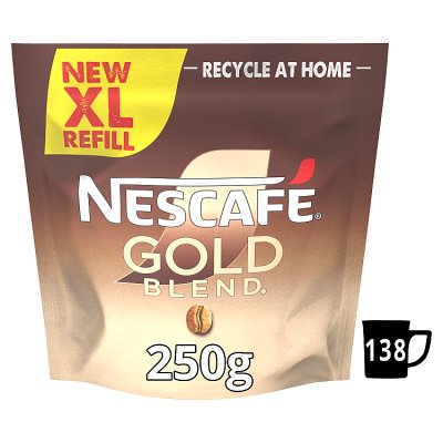 Nescafé Gold Blend instant coffee pouch 250g (British brand)