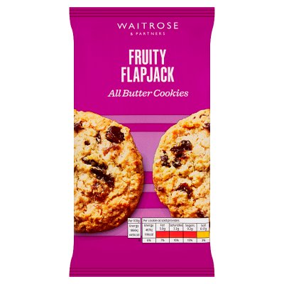 Waitrose all butter flapjack cookies with raisins, apricots, coconut 200g (British brand)