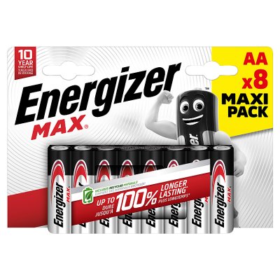 Energizer Max AA batteries LR6 1.5V 8-pack (British brand)