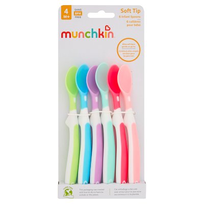Munchkin soft tip baby feeding spoons 6 pack, UK version
