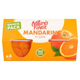 Nature's Finest mandarin segments in juice snack pack 4x113g (British brand)