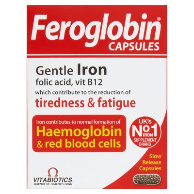 Feroglobin Gentle Iron capsules 30s (British brand)