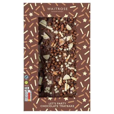 Waitrose Let's Party chocolate traybake 751g, UK version