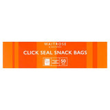 Waitrose click seal snack bags 50 pack, imported from the UK