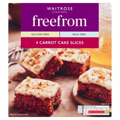 Waitrose free from gluten carrot cake slices 118g - British product