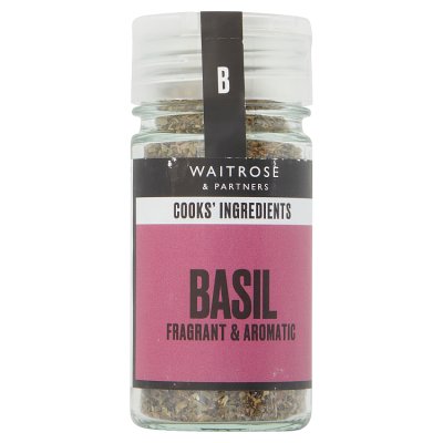 Cooks' Ingredients basil 16g glass jar, UK version
