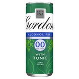 Gordon's 0.0% alcohol-free gin and tonic 250ml, imported from the UK