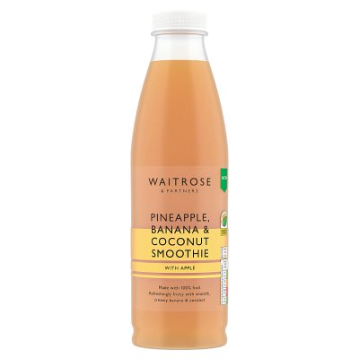 Waitrose pineapple banana and coconut smoothie 750ml (British brand)