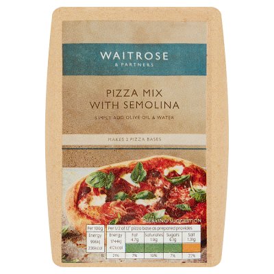 Waitrose pizza mix with semolina 500g, UK version