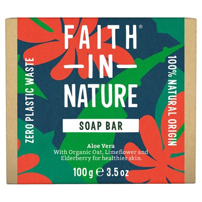 Faith in Nature aloe vera soap bar 100g - British product