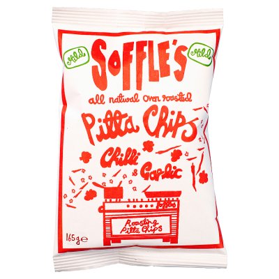 Soffle's pitta chips chilli & garlic 165g - British product