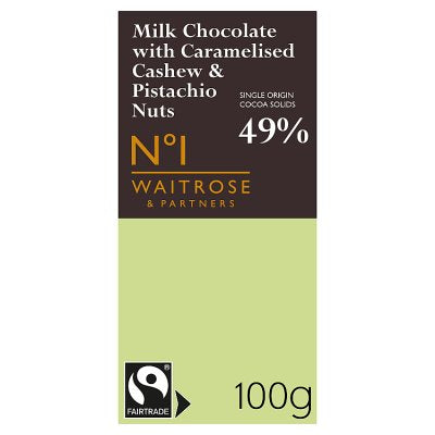 Waitrose No.1 milk chocolate with nuts 100g, UK version